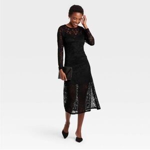 Elegant Black Lace Dress